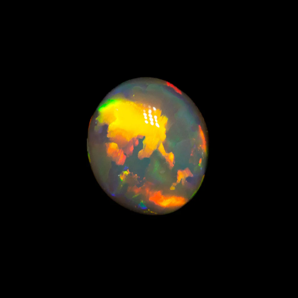 0.81 ct dark opal 8x5.9x2.9mm