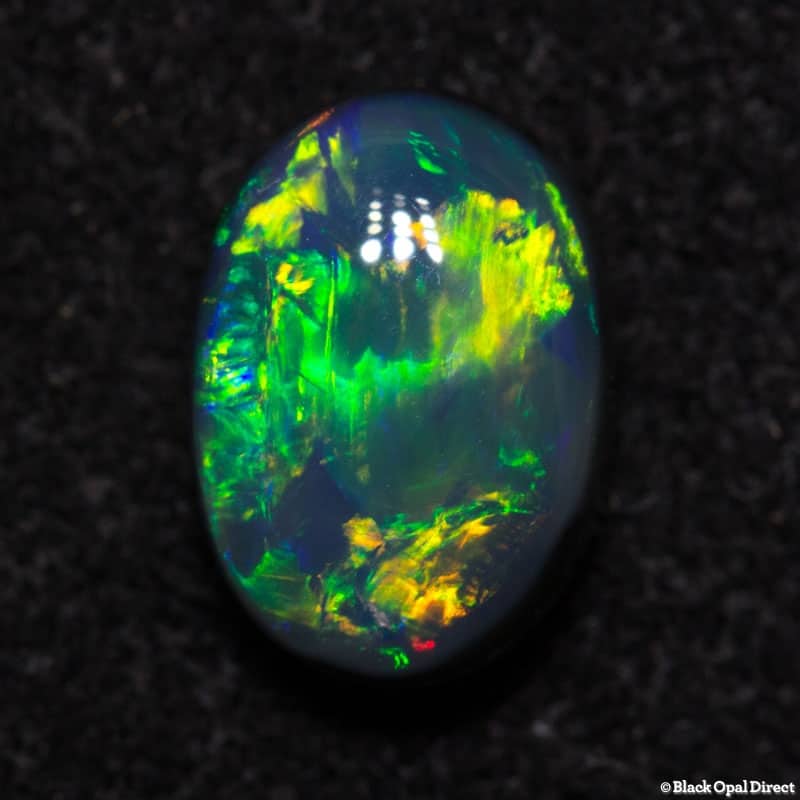 0.81 ct gem black opal 7x5x3mm