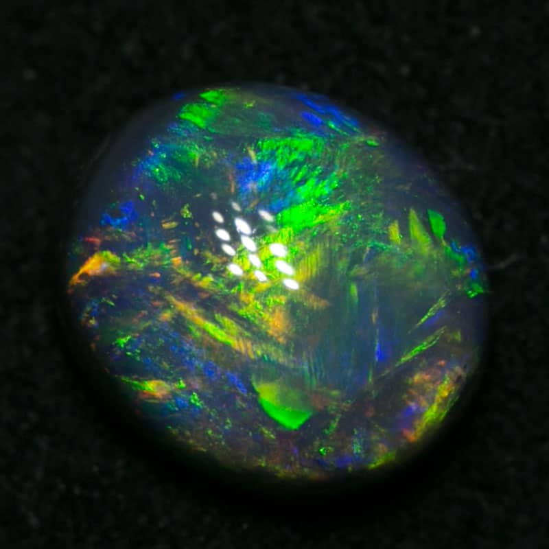 0.82 ct gem black opal 6x5x3mm