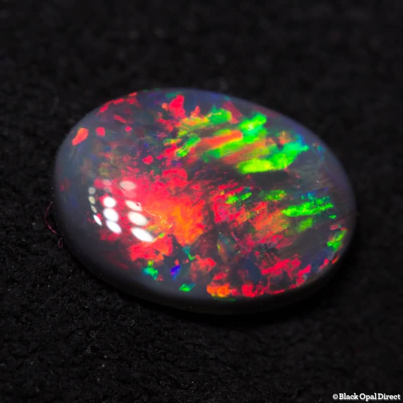 0.82 ct gem black opal 8.3x6x3mm