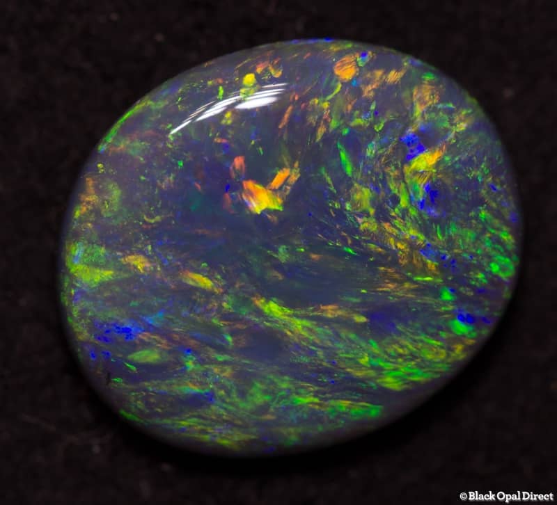0.84 ct semi black opal 8x7x2mm