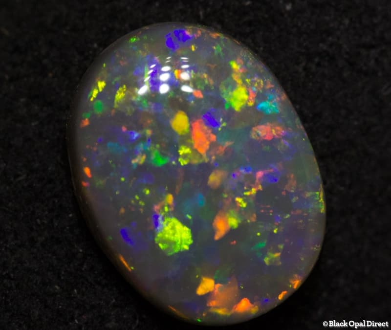 0.85 ct semi black opal 7.5x6x2mm
