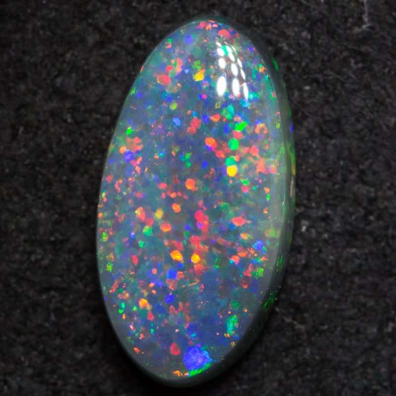 0.88 ct black opal 9.4x4.9x2.8mm