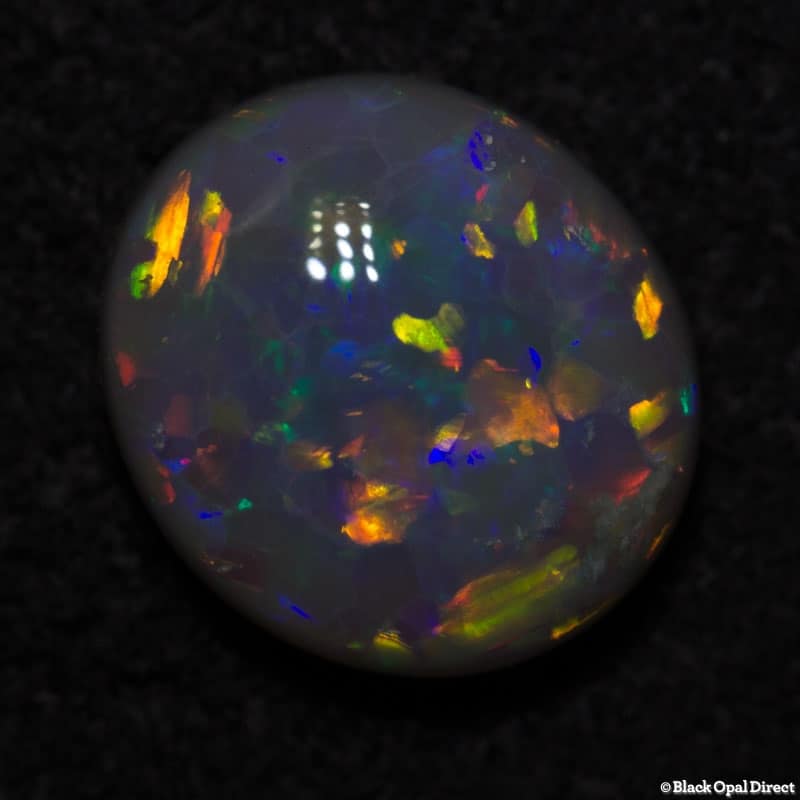 0.89 ct semi black opal 7.5x6.5x3mm - Image 2