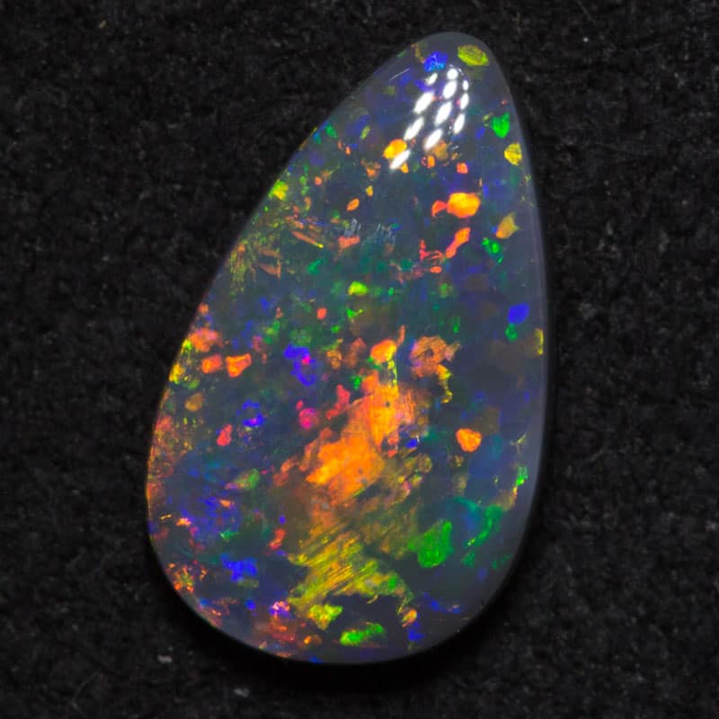 DEPOSIT - 0.90ct gem black opal 9.5x5.5x2mm