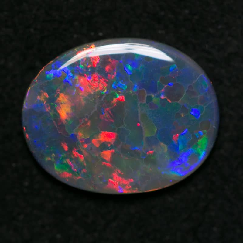 0.91 ct black opal 10x7.5x1.5mm