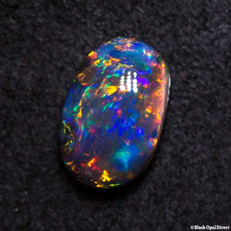 0.91 ct gem black opal 8x5x5mm