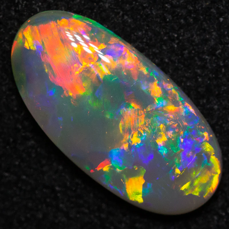0.91 ct gem dark opal 11.3x5.6x2.1mm