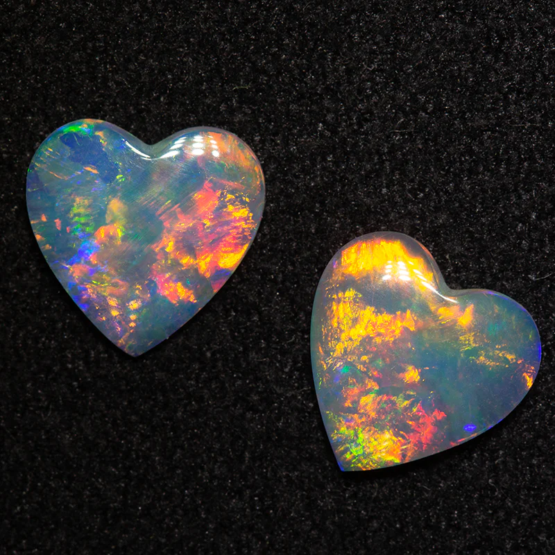 0.93 ct crystal opal pair 7.2x7.1x1.5mm