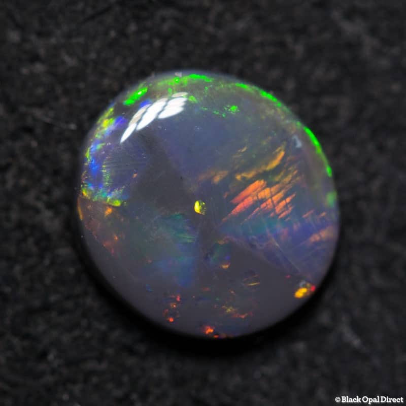 0.95 ct black opal 8x7x2mm