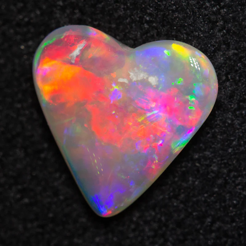 0.95 ct crystal opal heart 8.6x8.4x2.5mm