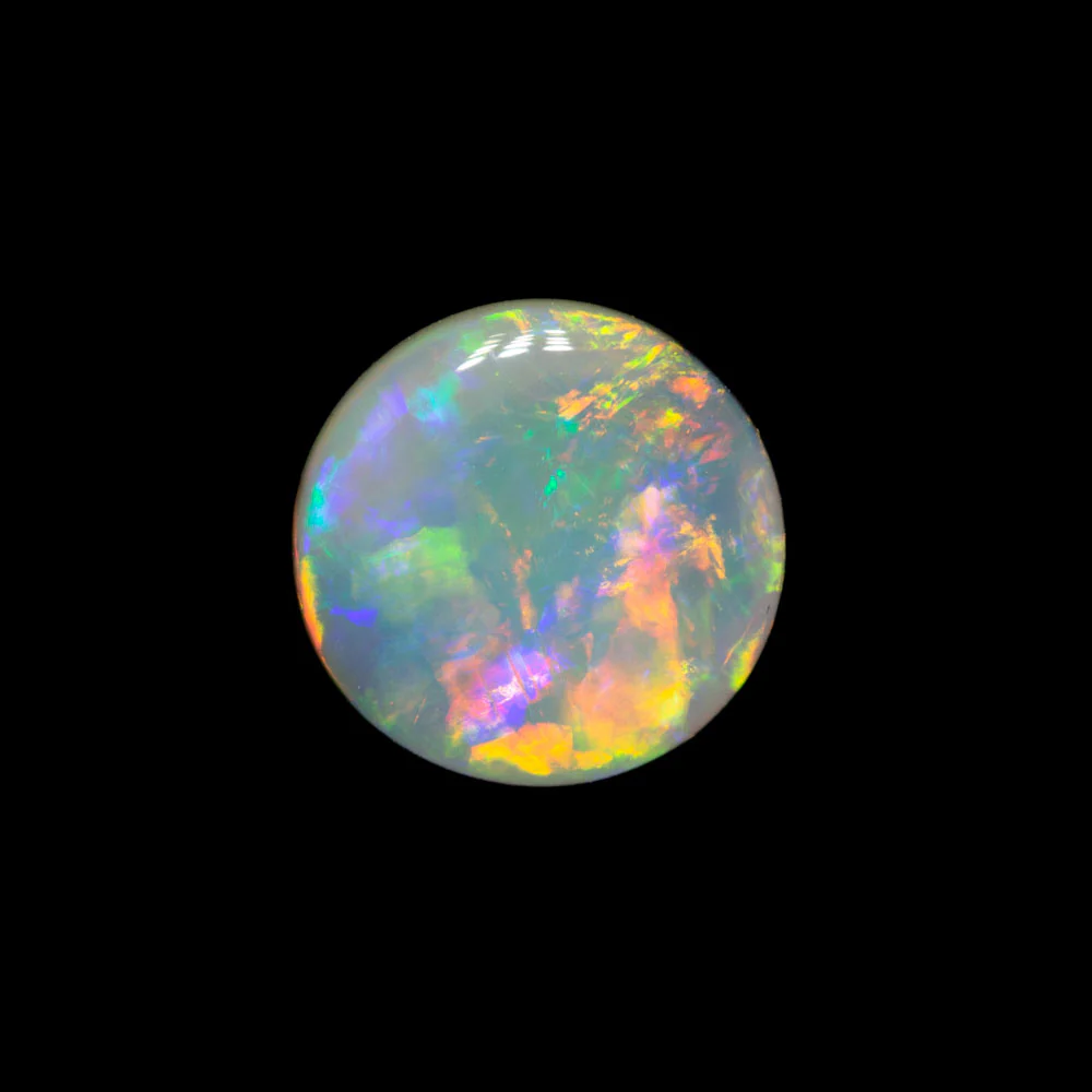 0.95 ct dark opal 7.6x7.5x2.5mm