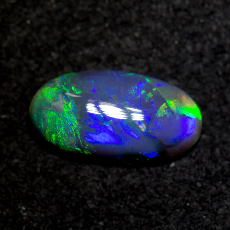 0.96 ct black opal 10x5.3x2.9mm