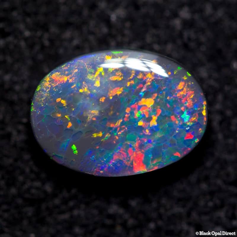 0.96 ct black opal 8x5.5x3mm
