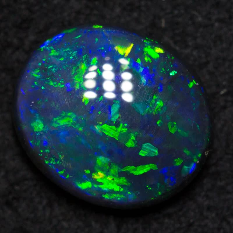 0.96 ct gem black opal 7.7x6.6x3mm