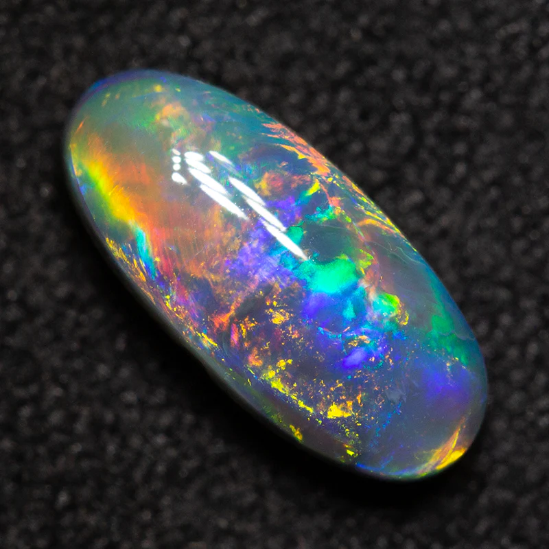0.97 ct black opal 9.3x4.2x3.5mm