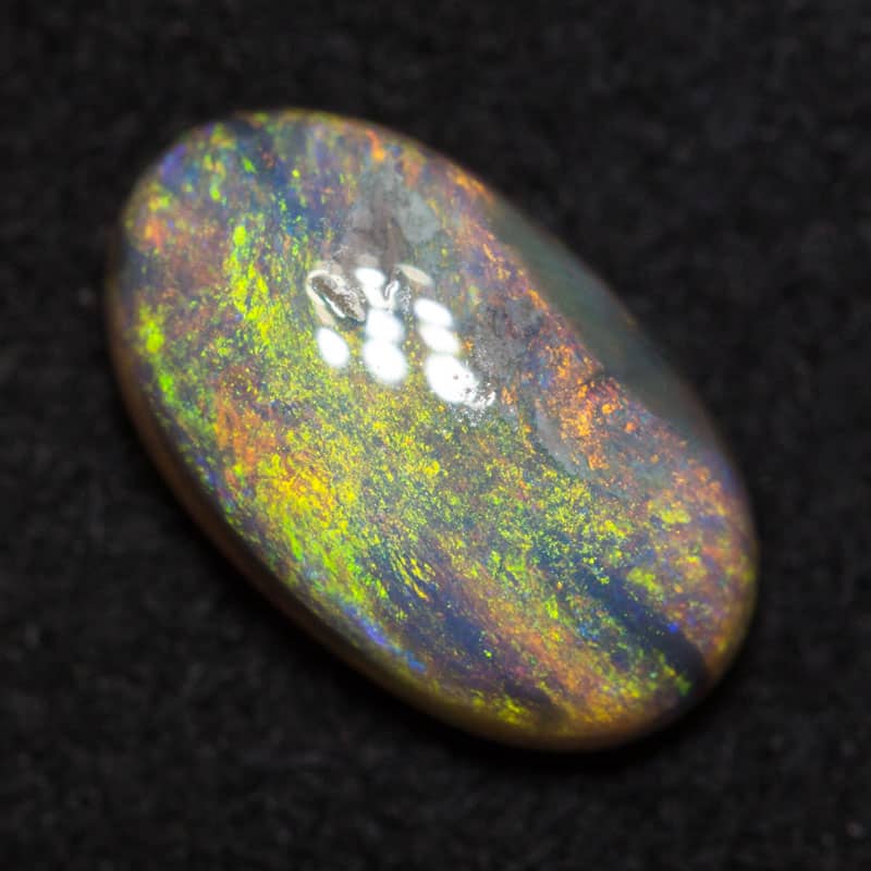 0.97 ct dark opal 8.8x5.3x3.2mm