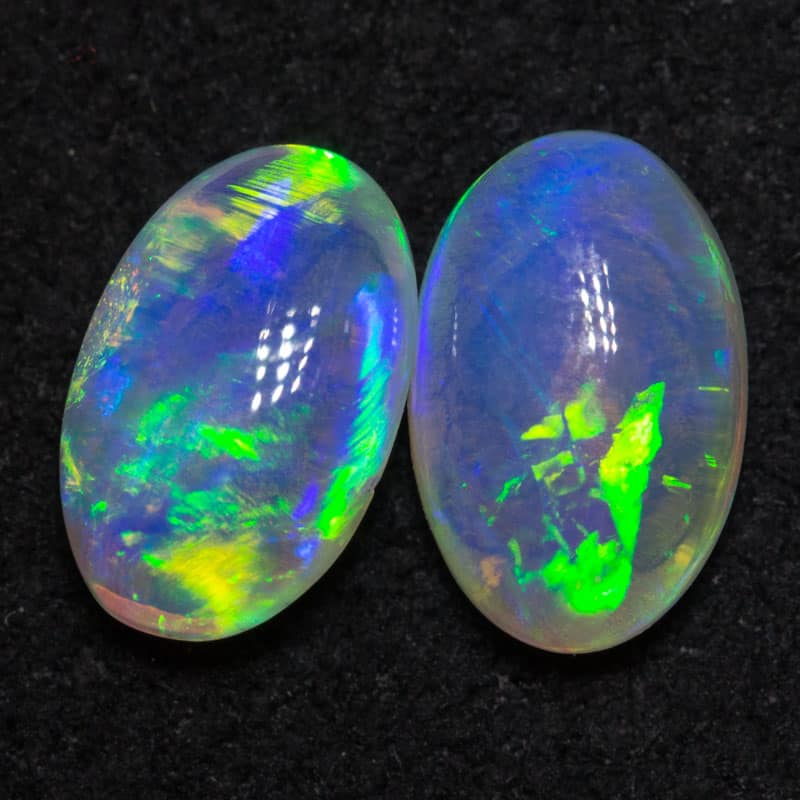 0.99 ct crystal opal pair 7x4.5x2.5mm