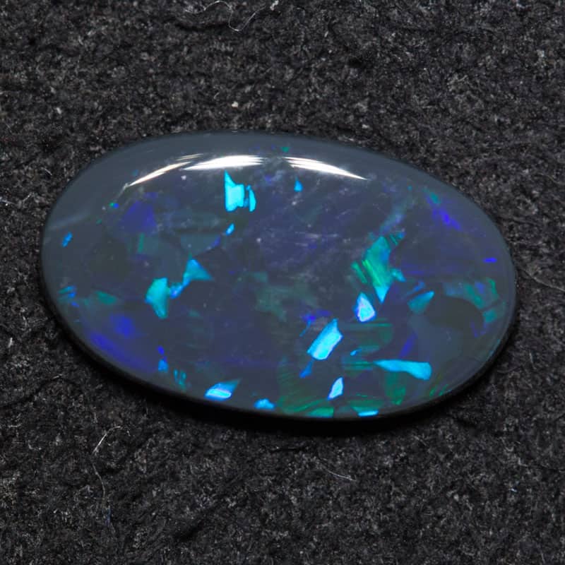 1.00 ct black opal 10.8x6.4x2.2mm
