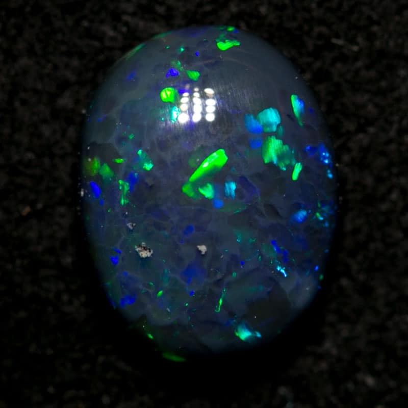 1.00 ct black opal 8x6x3mm