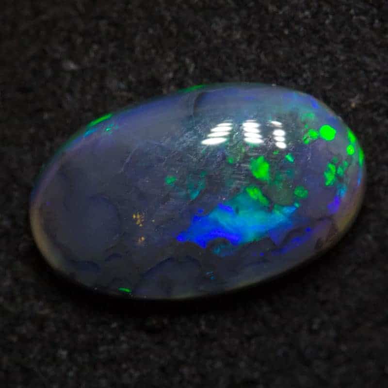1.00 ct black opal 9.2x5.7x2.8mm
