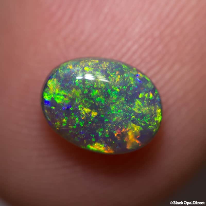 1.00 ct black opal gem 8x6x3mm