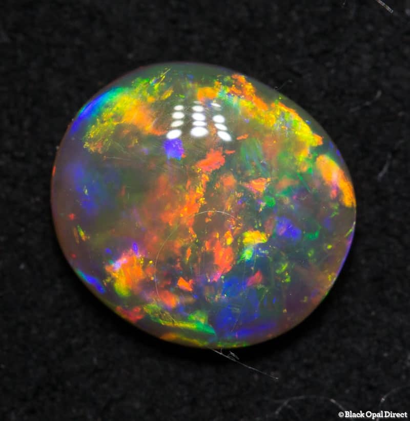 1.01 ct gem red orange crystal opal 8x7x3mm