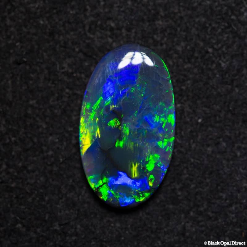 1.03 ct gem black opal 11x6.5x2mm