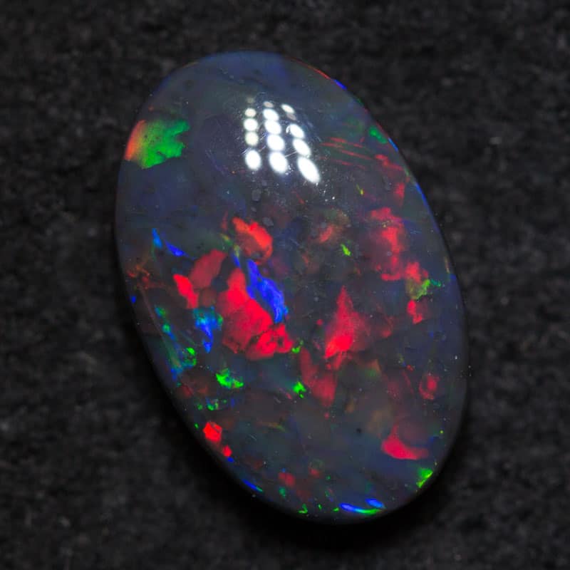 1.04 ct gem black opal 8.5x5.5x3mm
