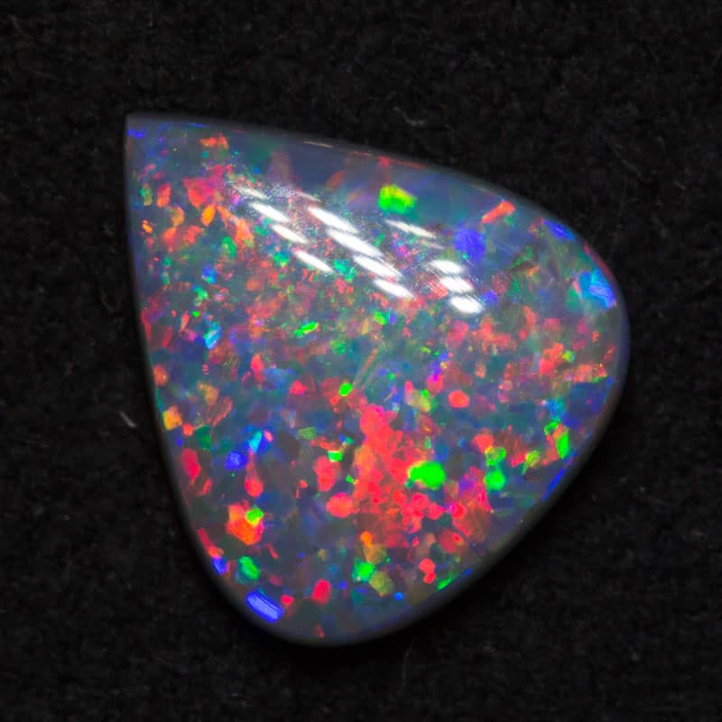 1.05 ct gem black opal 9x7.5x2.5mm