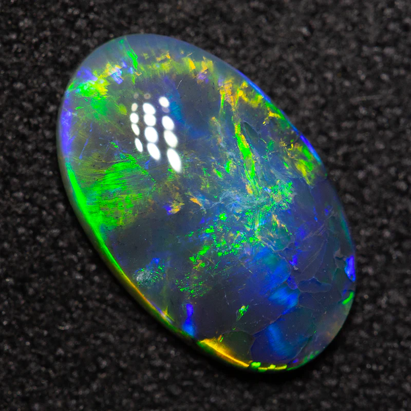 1.07 ct black opal 10.3x6.4x2.5mm