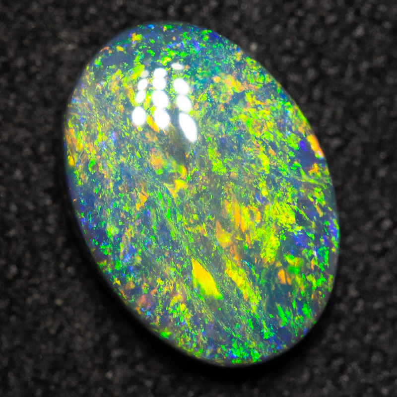 1.08 ct black opal 9x6.5x2.9mm