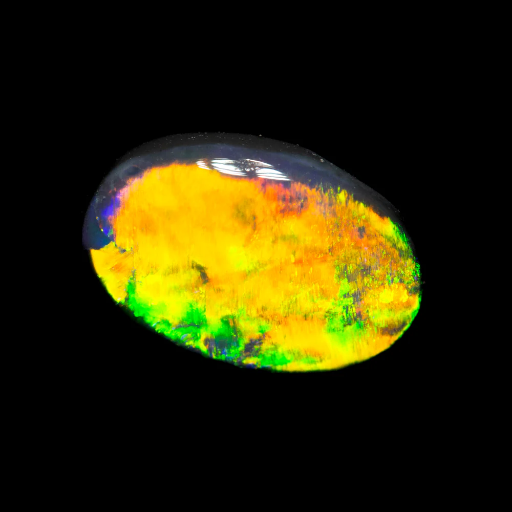 1.09 ct gem black opal 9.9x6.5x2.5mm