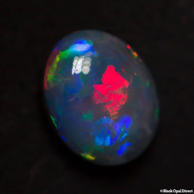 1.13 ct black opal gem 8x6.5x3mm