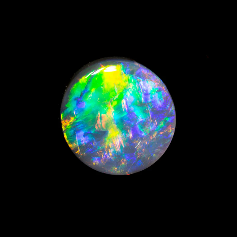 1.13 ct gem black opal 7.3x7.2x3.1mm