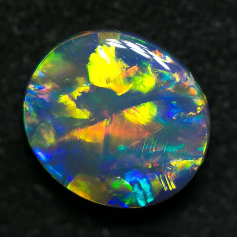 1.14 ct gem black opal 8x7x3mm