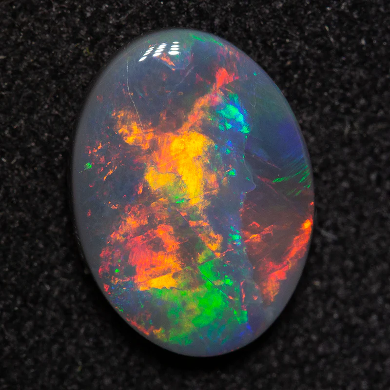 1.15 ct black opal gem 9.5x7x2mm