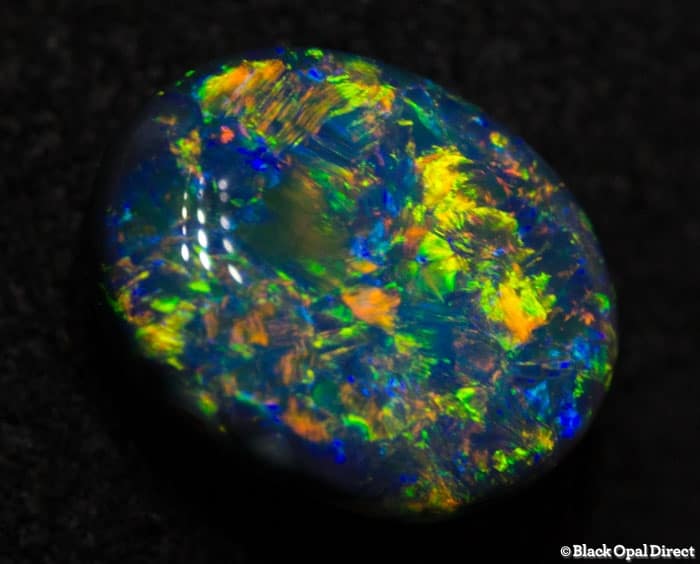1.15 ct gem black opal 8x6x3mm