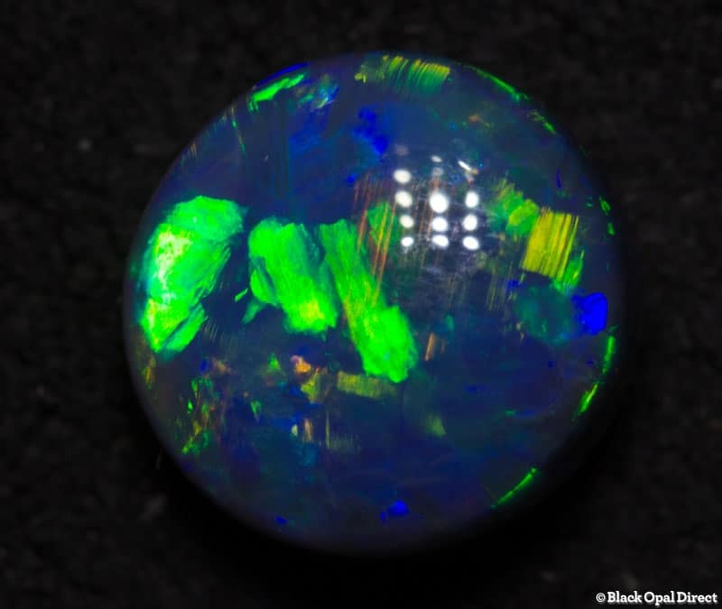 1.18 ct black opal 7mm round x4mm