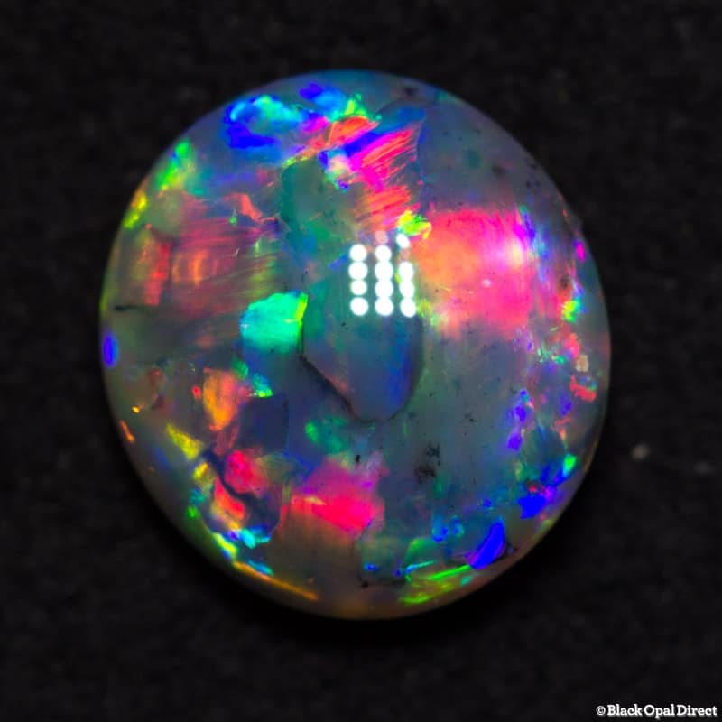 1.19 ct gem semi black opal 7.8x7x3.5mm