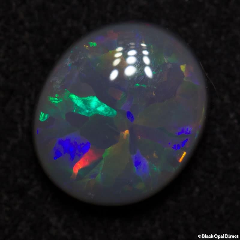 1.20 ct asteria pattern semi black opal 7.5x6.5x3mm