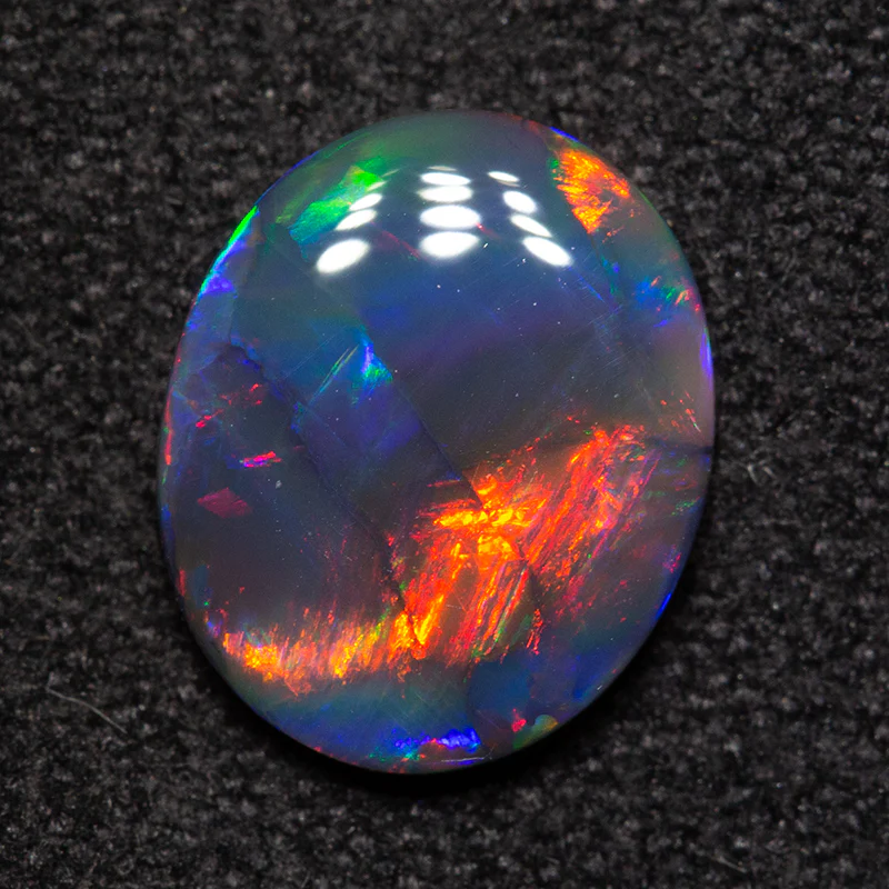 1.20 ct gem black opal 9.3x7.7x2.4mm