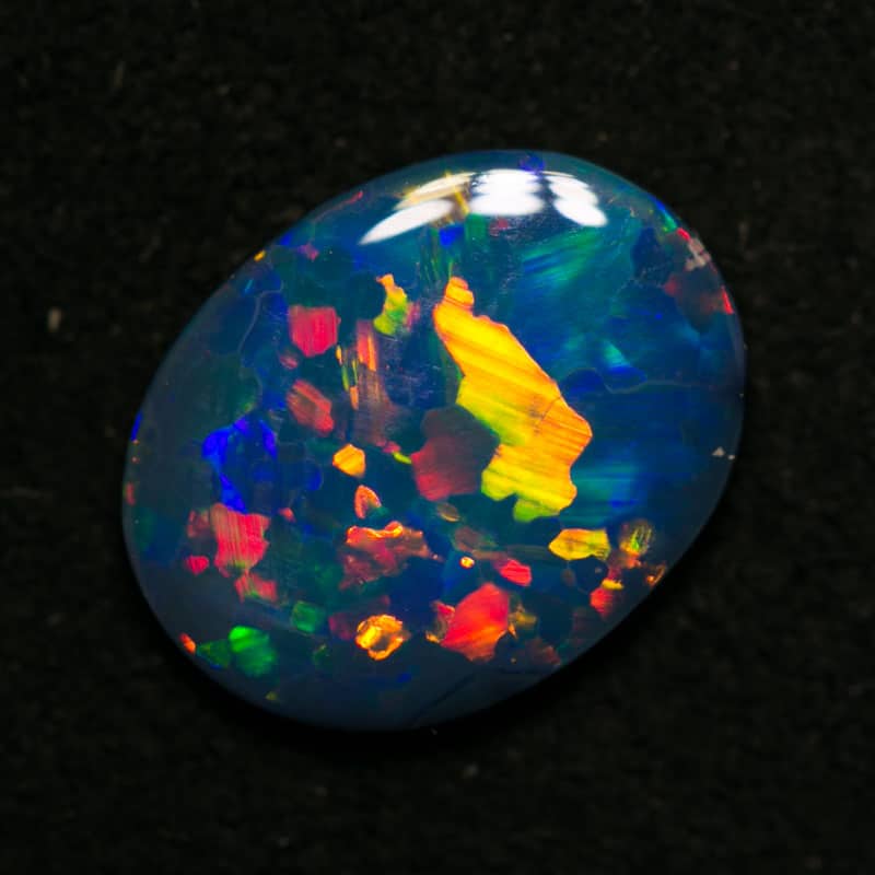 1.21 ct gem black opal 10x8x2mm