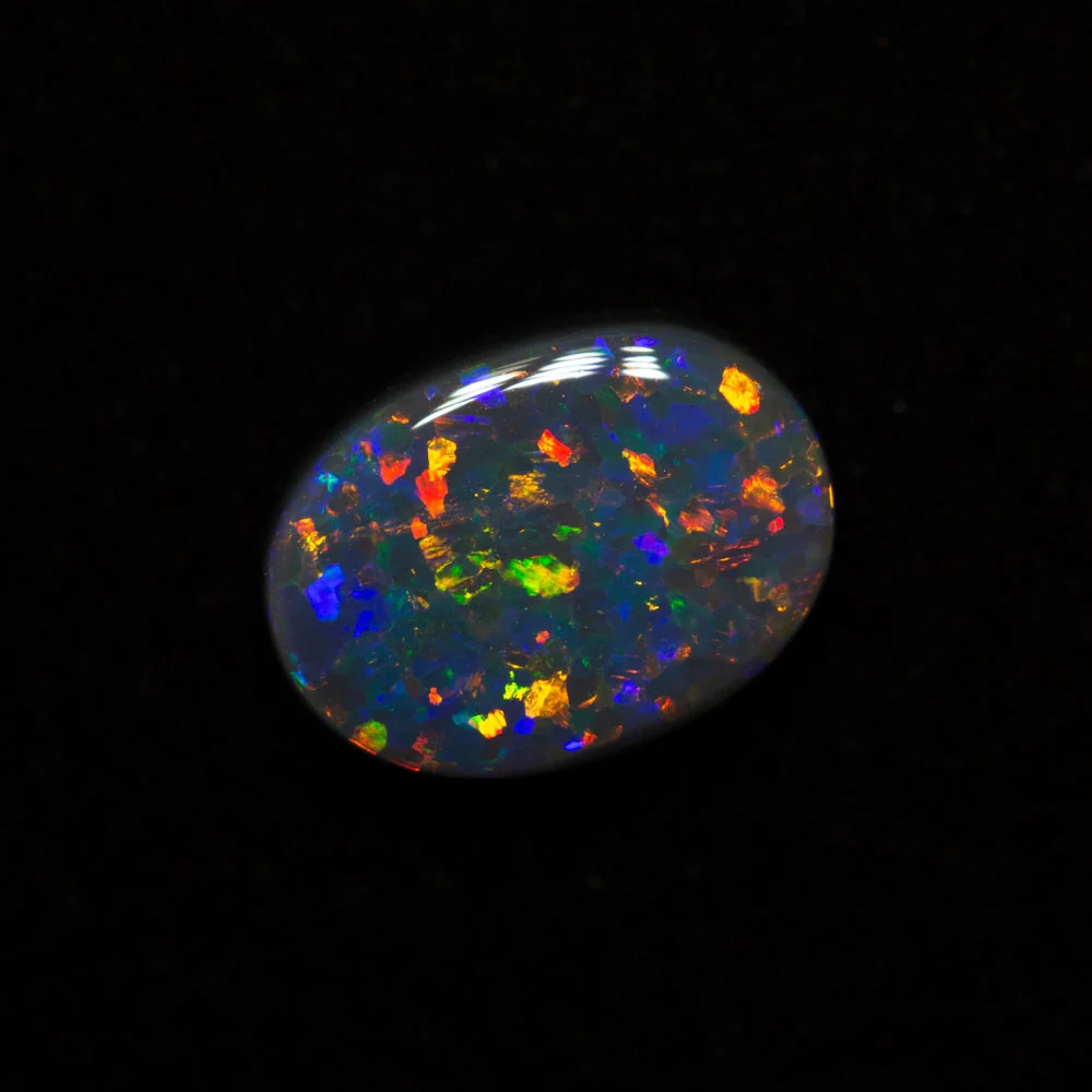 1.22 ct black opal 8.9x6.6x3.1mm