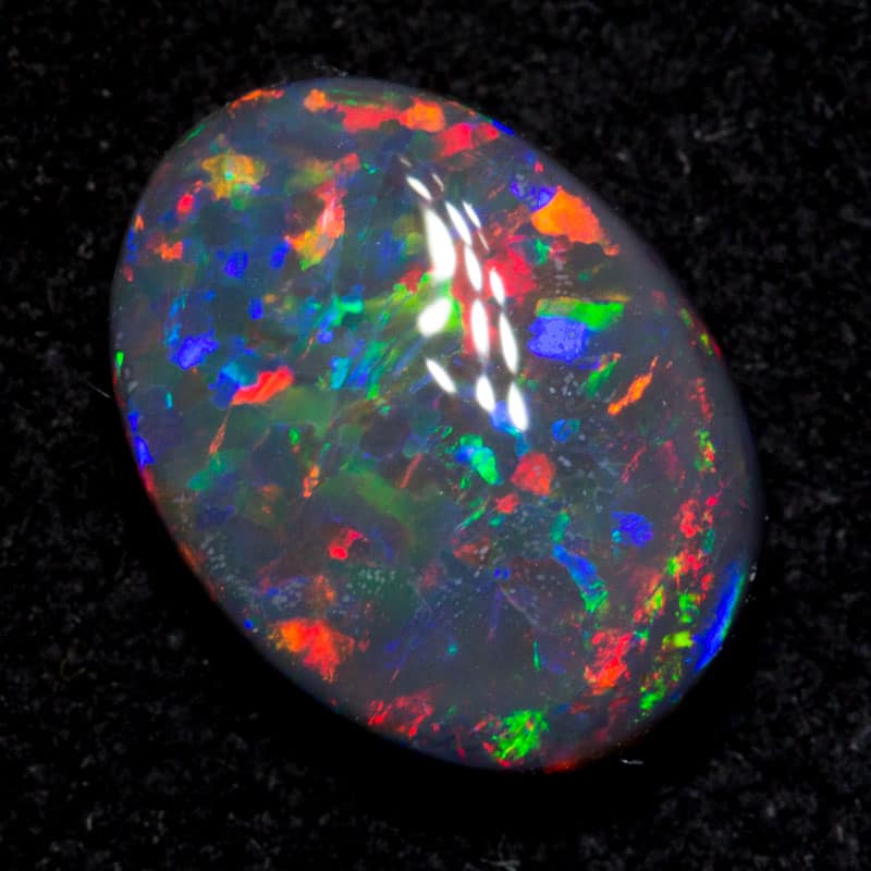 1.23 ct gem black opal 9.2x6.8x3mm