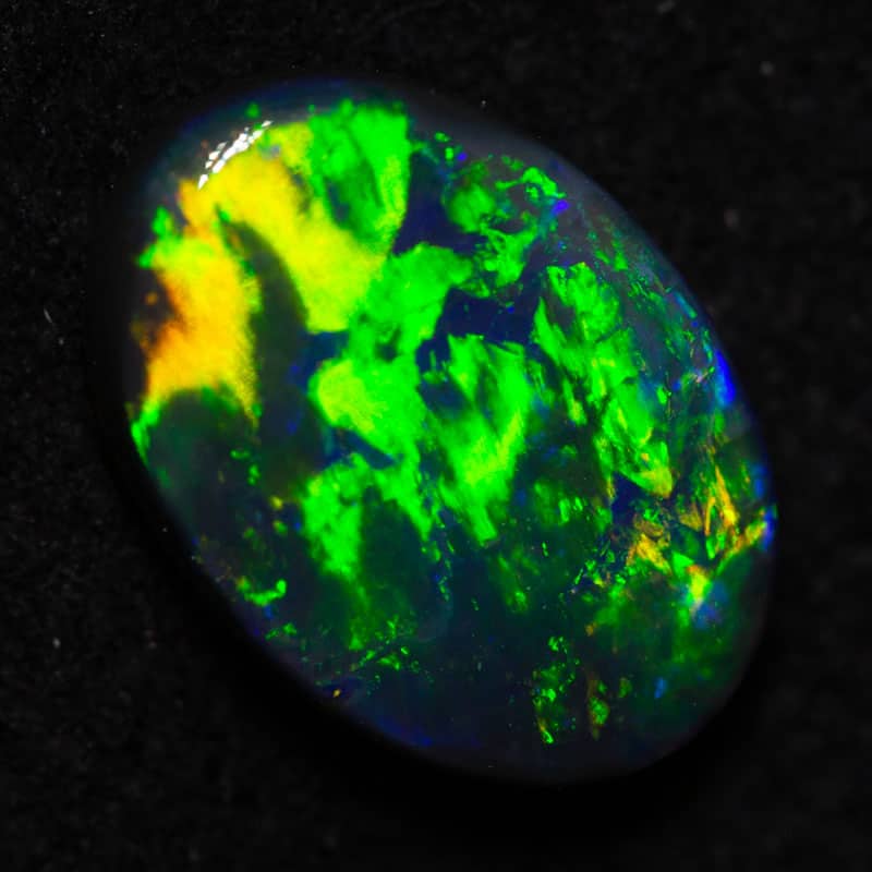 1.23 ct gem black opal 9x6.5x3mm