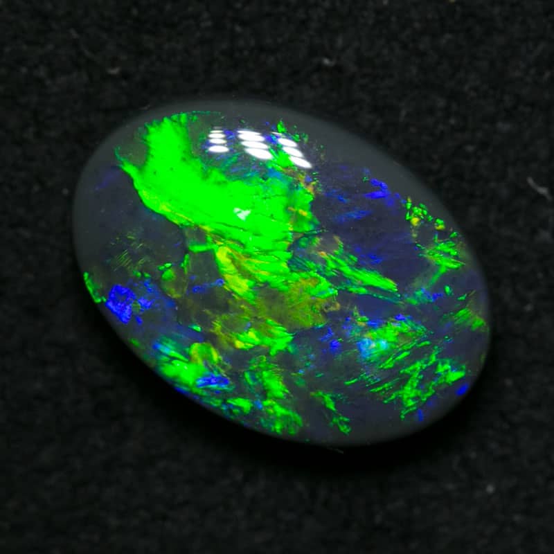 1.25 ct gem black opal 9x6.5x3mm