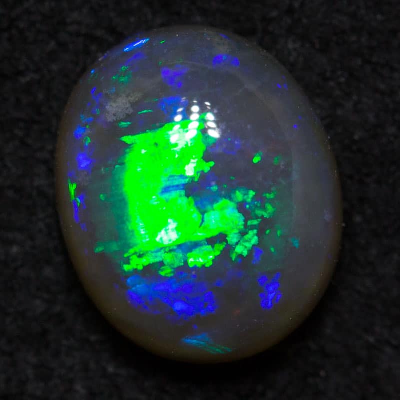 1.28 ct black crystal opal 8x6.5x3.5mm