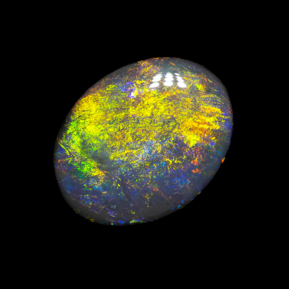 1.29 ct black opal 9.7x7.5x2.8mm
