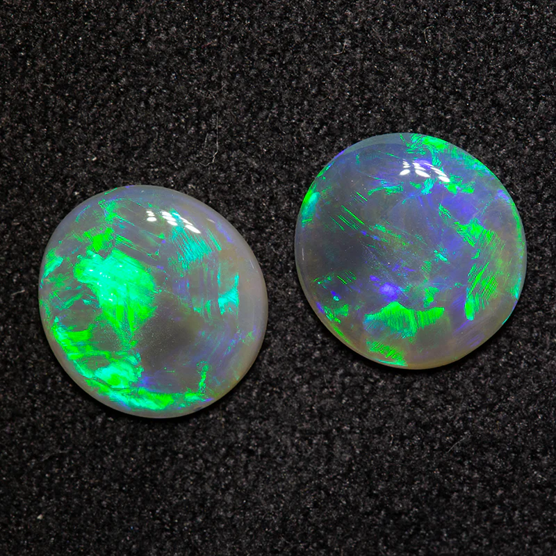 1.31 ct crystal opal pair 7.9x7.3x1.9mm